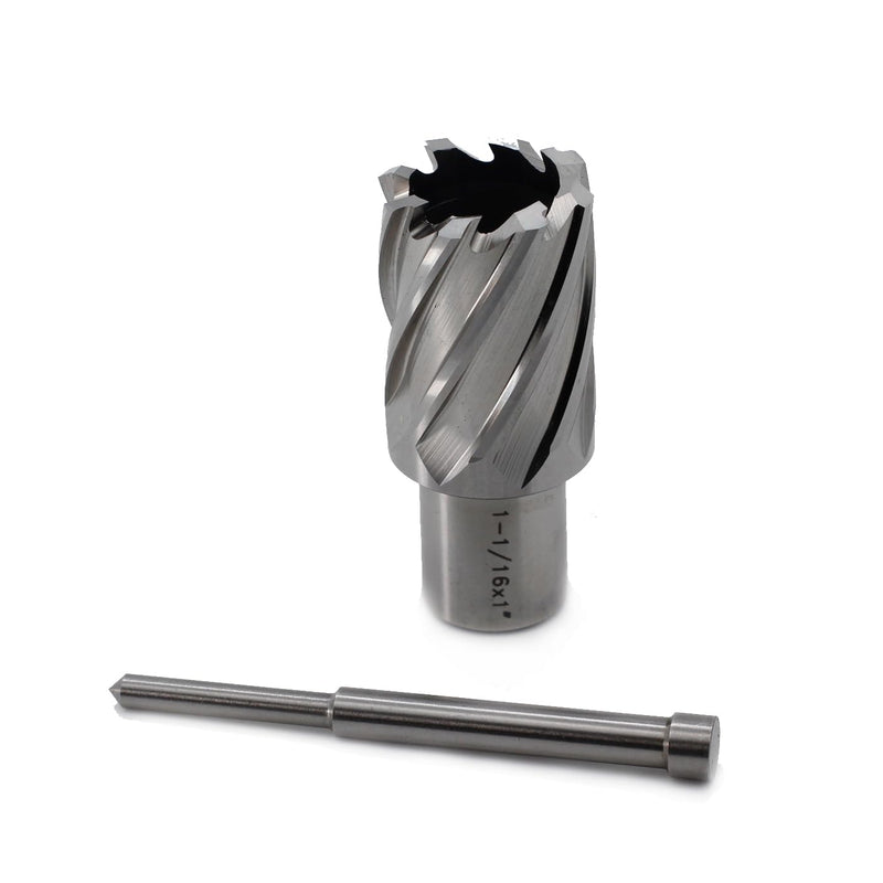 OSCARBIDE 1-1/16" x 1" HSS Annular Cutter 3/4" Weldon Shank Mag Drill Bit | 2 Flat | 1-1/16"Cutting Diameter | 1"Cutting Depth | Burr-Free Holes | Rapid Chip Removal | 10x Faster Than Twist Drills