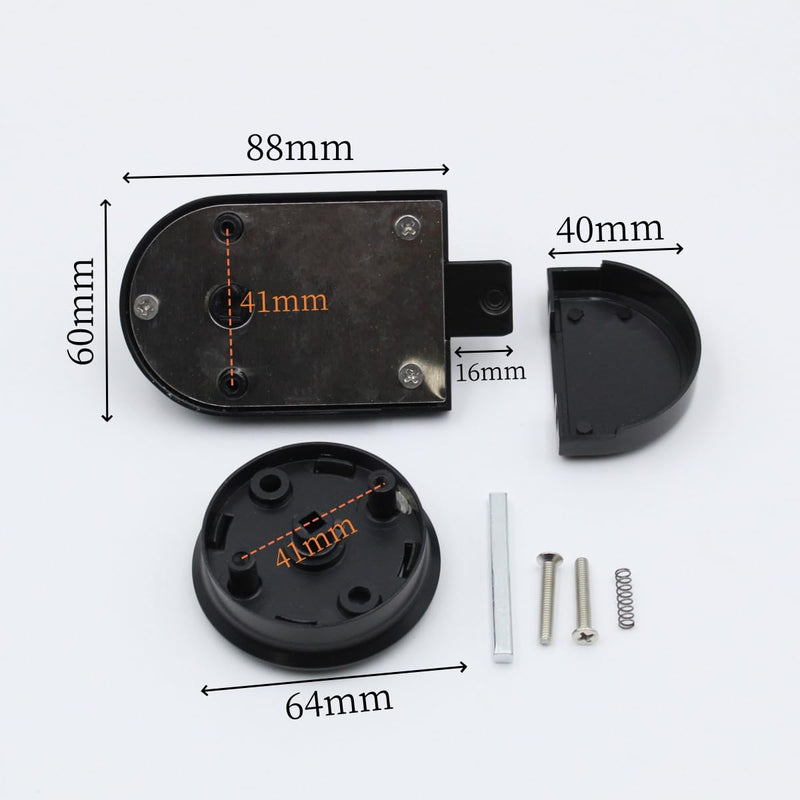 Door Lock Indicator Vacant Occupied Bathroom Lock Zinc Alloy Latch Indicating Lock Bathroom Door Bolt Latch Lock for Bathroom WC Public with Word Round Lock（Black）