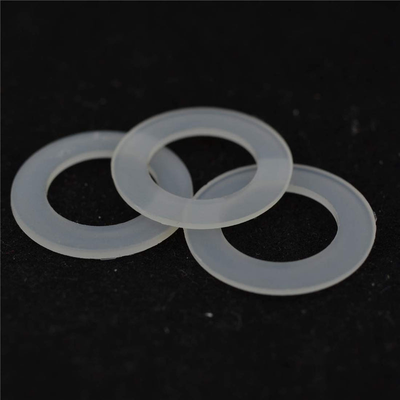 ID 1/2 inches OD 25/32 inches 100PCS Nylon Flat Washer Plain Washer Grommets Plastic Sheet Gasket Fastener (M12X20X1) M12X20X1