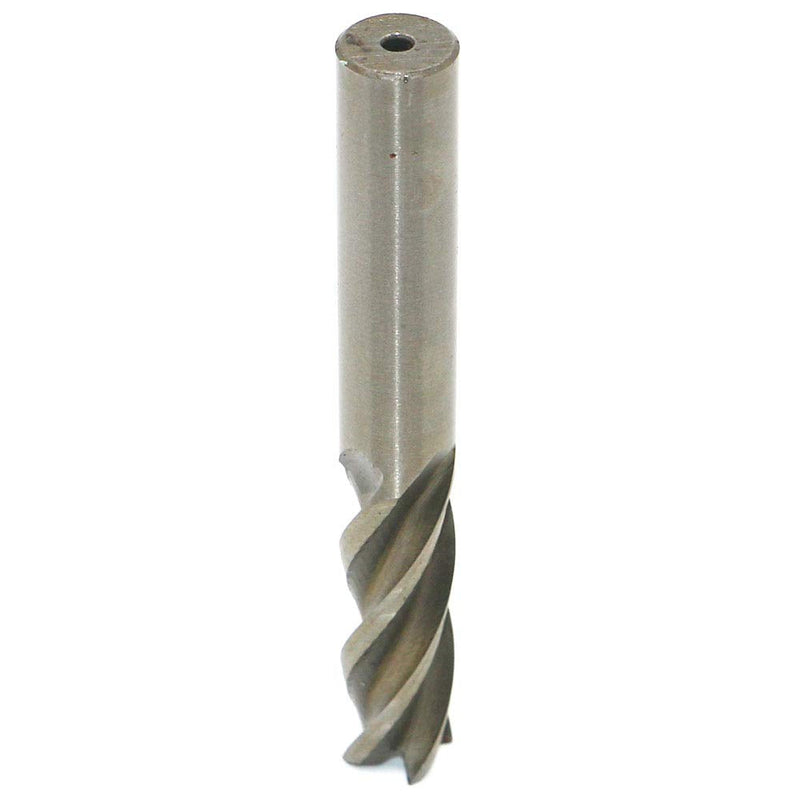 HSS End Mill 3/8" Cutting Dia 3/8" Shank 4 Flute, CNC End Mill Cutter for Wood, Aluminum, Steel, Titanium, Foam, Plastic 3/8 in