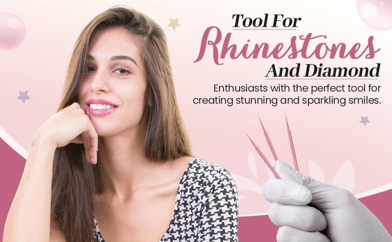 Laser Glow Tooth Gem Wax Brush Applicator - Precision Tool for Accurate Placement, Secure Grip, & Easy Handling - Ideal for Professionals