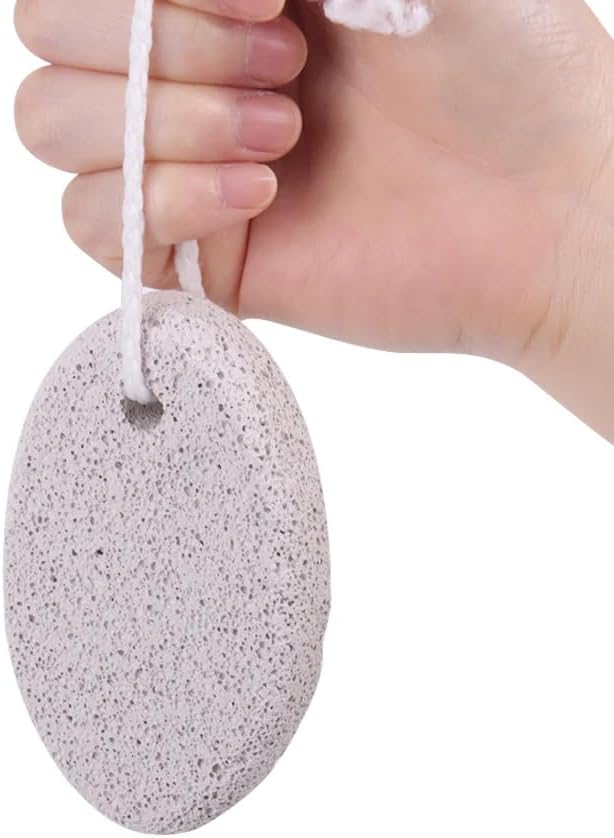 Natural Pumice Stone for Feet Heel Exfoliating Bath Heel Foot Care Tool Natural Pumice Stone Volcanic Stone Foot Care Tool Heel Hanging Hanging Strap Included Washable Reusable Unisex - NewNest Australia