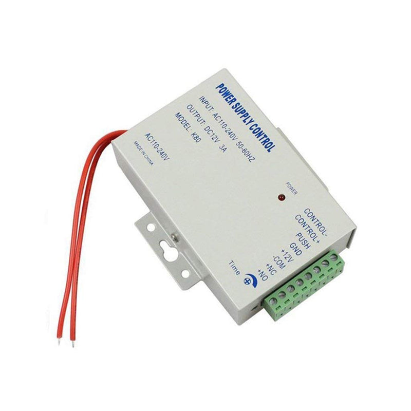 K80 Power Supply Control, AC 110-240V to DC 12V Power Supply for Door Access Control System, Video Doorbell, Electric Strike Lock, Bolt Lock, Magnetic Lock, Power Supply Controller