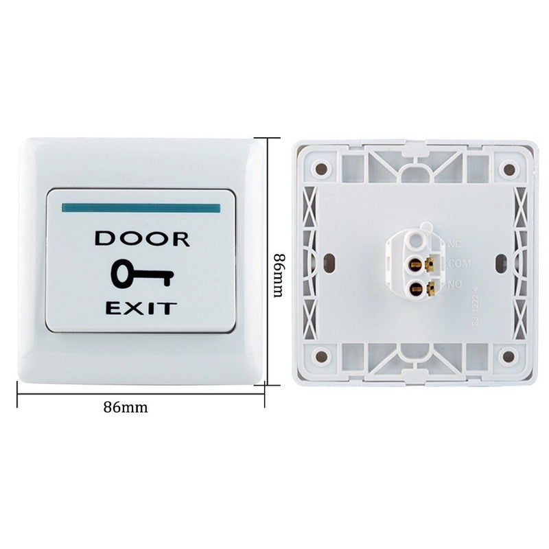 LIBO Stand-Alone Door Access Control System Kit Set with 180kg/350lbs Electric Magnetic Lock, DC12V/3A Power Supply, Door Exit Release Button, 10pcs RFID EM ID Keyfobs