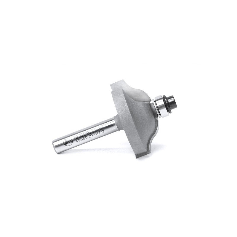 Amana Tool - 49660 Carbide Tipped Ogee Stile 1-11/32 Dia x 1/2 x 11/32 Radius x 1/4" S 1-11/32 Dia x 1/2 x 1/4" SHK
