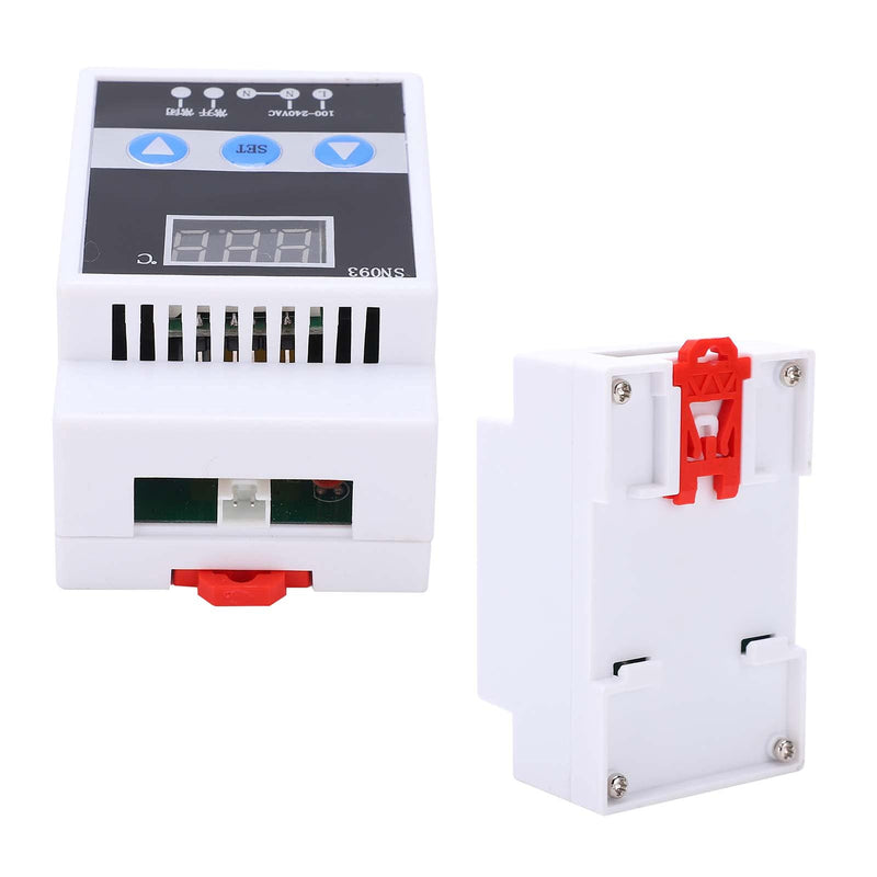 DIN Rail Temperature Regulator, Temperature Sensor Regulator DIN Rail Mount Controller for Heating for Refrigeration for Cooling for Heating Situations