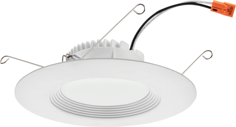 Juno RB56 SWW5 MW M6 RetroBasics Downlight Trim Kit, Switchable LED White, Baffle Trim, Switchable CCT, 2700K, 3000K, 4000K, and 5000K, 5- to 6-Inch, Matte White