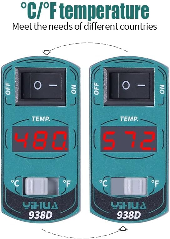 938D Mini Soldering Tweezers Station, 60W 110V Portable SMD Soldering Iron with LCD Display, PID Temp Control, Auto Sleep, Hot Tweezers for Desoldering SMT Components