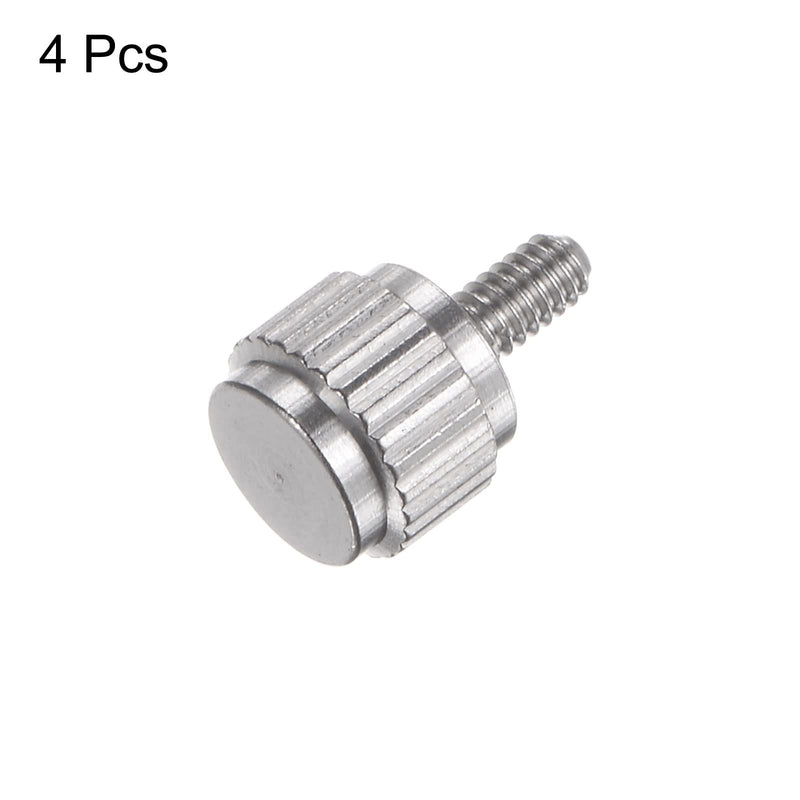 HARFINGTON 4pcs Vernier Calipers Locking Screws M2x4mm Round Flat Head Knurled Thumb Knob Bolts