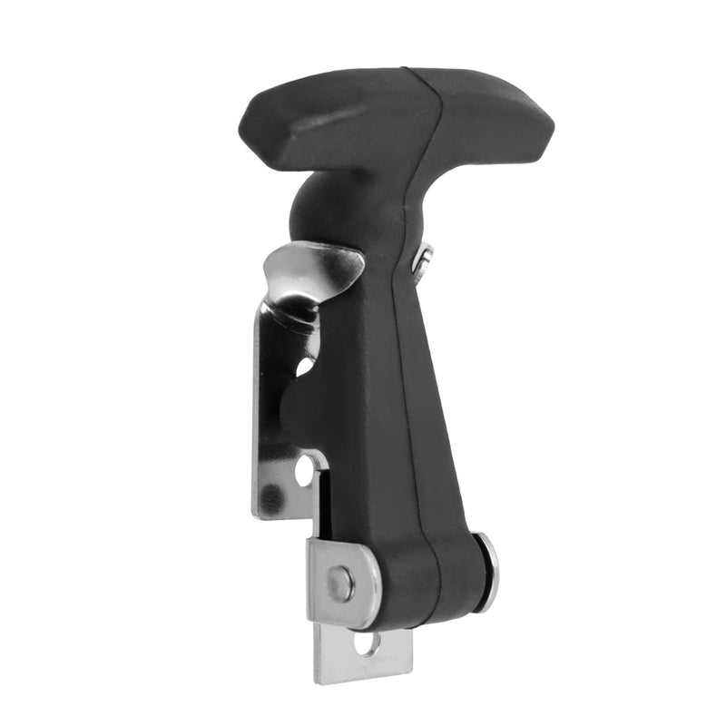 Coshar 2Pcs Stainless Steel Flexible Drawer Latches Rubber Flexible T-Handle Hasp Draw Latch with Brackets for Tool Cabinet,Hood or Vehicle Engine 2.4 inch