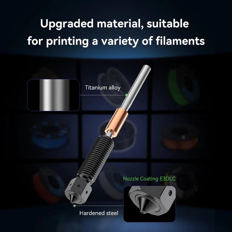 Creality E3D K2/ K2 Pro/ K2 Plus Nozzle, Genuine E3D Obxidian™ High Flow Nozzle Assembly, Creality Hi Combo Extruder Hotend Nozzles, Supporting 600mm/s Printing (0.4mm)