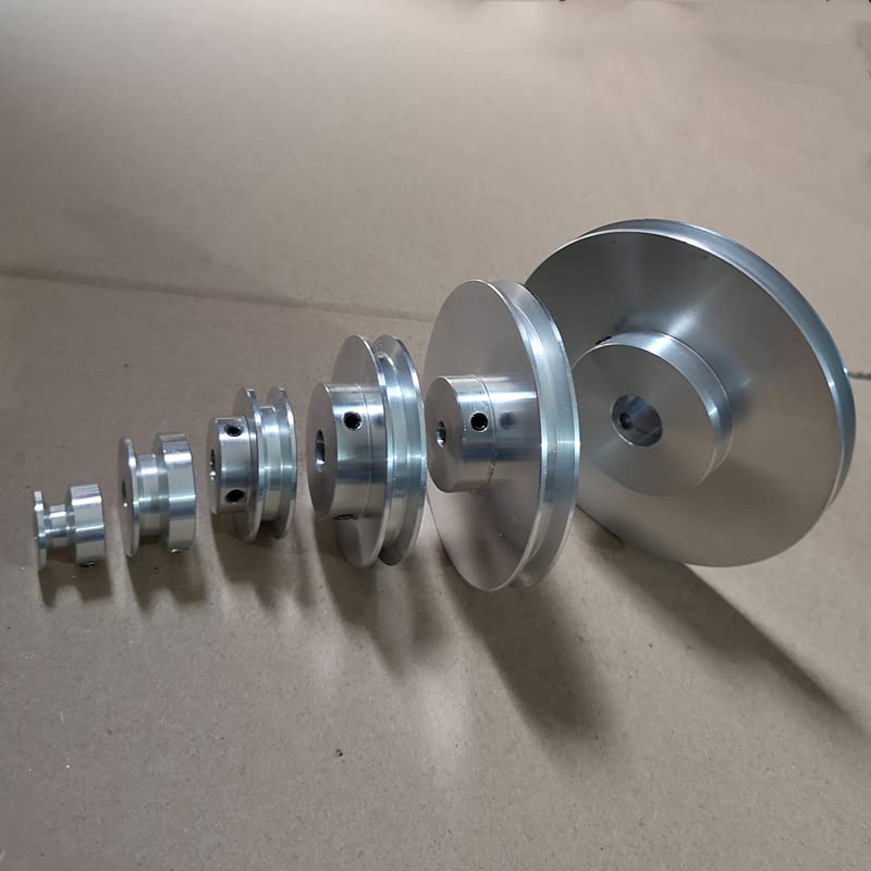 CHANCS Outer Diameter 100mm Single Groove Pulley 14mm Fixed Bore Pulley for Drilling Machine 6MM PU Round Belt Outer diameter:100mm Inner diameter:14mm