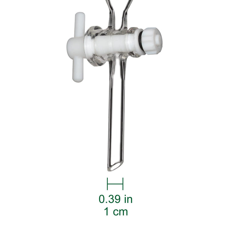 FunChem Conical Separatory Funnel 500 mL with 24/29 Joints and PTFE Stopcock, Borosilicate Glass Separating Funnel Heavy Wall Design 500.0 milliliters Oval 1 YQ-SeparatoryFunnel-500ML