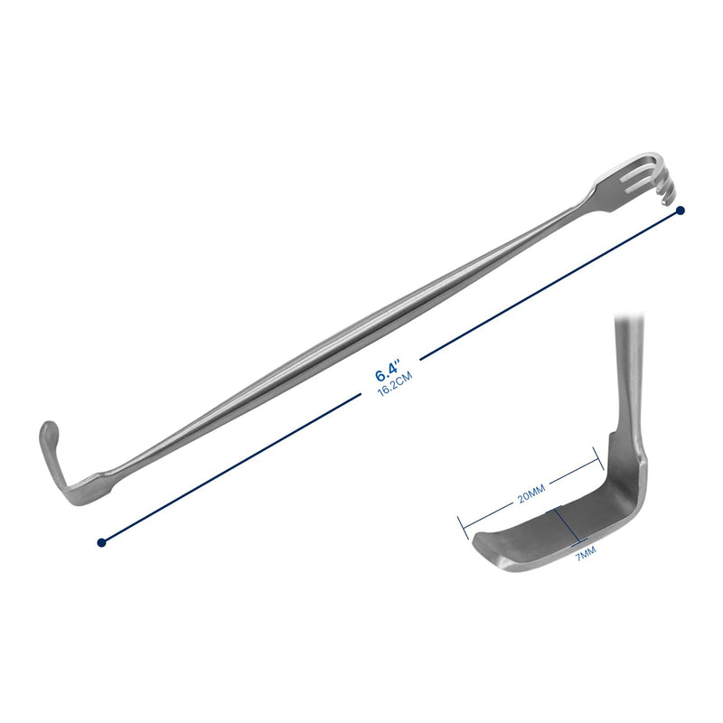 Senn Miller Surgical Retractor, 6.375 inch, Double-Ended, for Dermatology and Podiatry STAINLESS STEEL SHARPE AND BLUNT (B/B BLUNT/BLUNT) B/B BLUNT/BLUNT