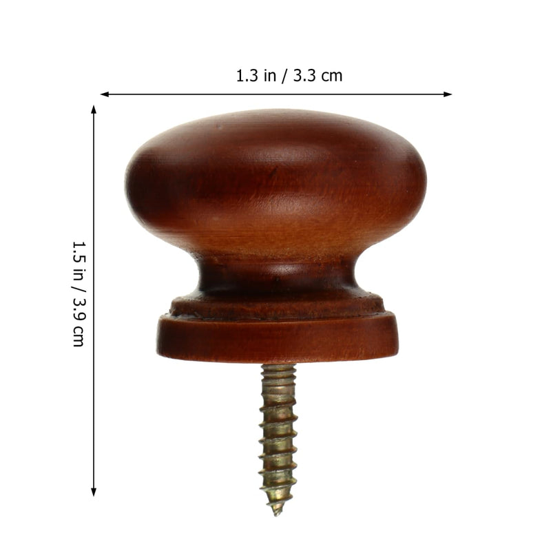Angoily 8Pcs Solid Wood Round Door Handles 1.53 Inch Cabinet Knobs for Wardrobe Drawers Furniture Pulls Easy Install Durable Wood Drawer Knobs