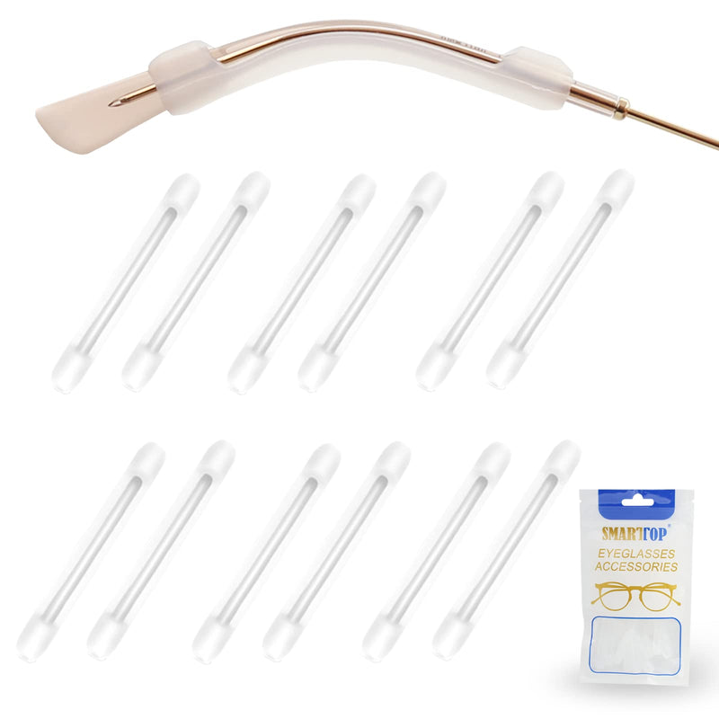 Silicone Eyeglasses Temple Tips Sleeve Retainer, Anti-Slip Elastic Glasses Ear Grip Comfort Eyeglasses Retainers Behind The Ears for Reading Glasses Sunglasses Clear