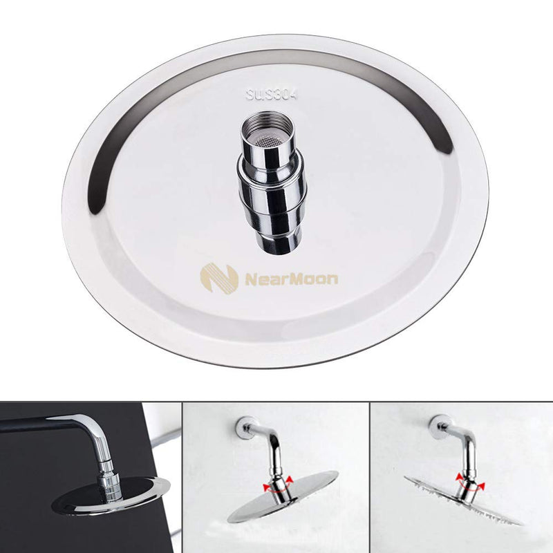 NearMoon Rain Shower Head, Ultra-Thin Design-Pressure Boosting, Awesome Some Experience, High Flow Stainless Steel Rainfall Shower Head (8 Inch,Chrome Finish) 8 Inch Chrome Finish