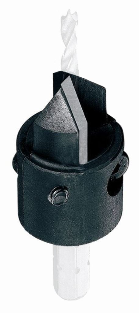 Fisch Adjustable Countersink – 1/8" to 5/16" Diameter, High Speed Steel, 1-3/8” Length, Brad Point Tip for Accurate Drilling, FSH-016113, Made in Austria