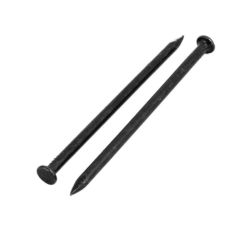 uxcell Hardware Nails 4-inch Length Carbon Steel Point Tip Wall Cement Nail Black 10pcs