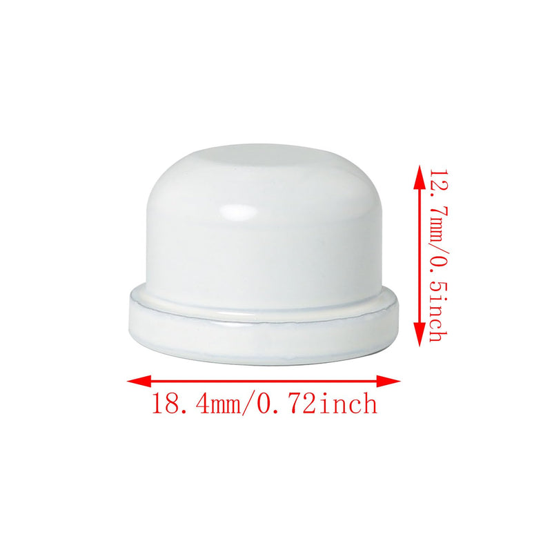 2PCS White Solid Lamp Finials Caps Tapped of Tops Lamp Accessories for Lamp Shade Holder Harp Lamp Finial Knob