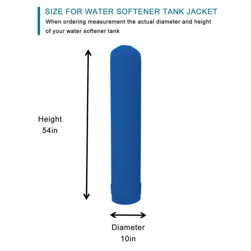 Water Softener Jacket, Neoprene Water Softener Tank Jacket to Prevent Sweating, Water Softener Insulation Jacket Outdoor Insulated, Water Softener Cover (10 * 54inch,Blue) 10*54inch Blue