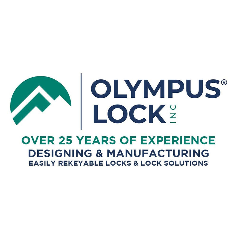 Olympus Lock 200DW Deadbolt Lock | 7/8" Chrome Key Lock US26D | NATL KA915 Keyed Alike | Grade 1 Locks | Vertical Deadbolt | for Drawers 15/16 barrel length Key #915 Satin Chrome