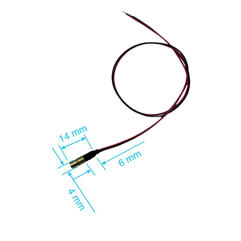 650nm red line 4mm Mini laser module Industrial Laser Group Module adjustable focal length(4mm)(10pack) Point-10pack