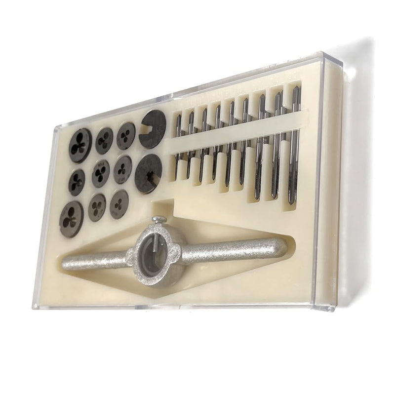 31PCS Micro Tap and Die Set M1 to M2.5 Precision Threading Tool | Versatile metric tap and die set m1 for watchmaking modeling and repair High quality material ensures precise thread cutting