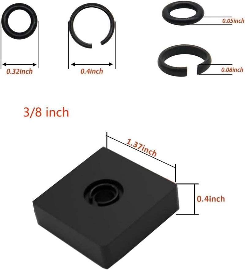 (10+10 Sets) 3/8" and 1/2'' Impact Retaining Ring for Mmilwaukei Impact Friction Ring Clip with O-Ring, Electric/Pneumatic Type Impact Wrench, Retainer Impact Lock Ring Anvil Install Tool Included