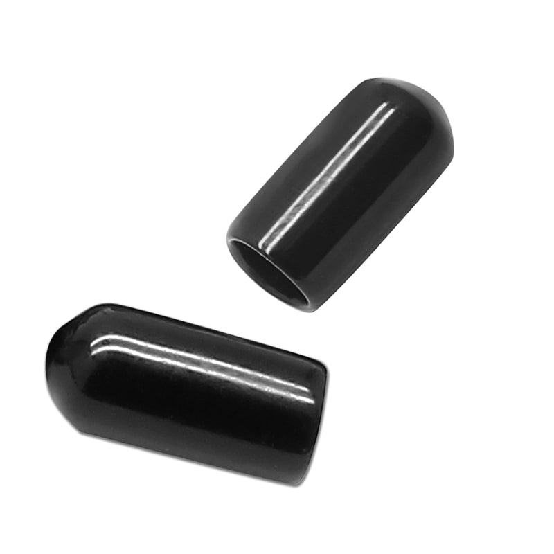 60 Pcs Round Rubber End Caps, 1/4" (6.5mm) ID Vinyl Flexible Screw Thread Protectors Screw Bolt End Protectors for Metal Tubing Rod Bolt, Black 6.5mm 60 Pcs
