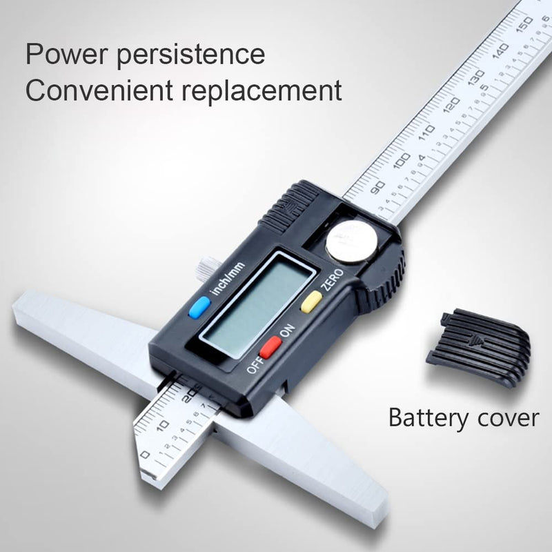 Digital Depth Caliper Electronic Depth Gauge Caliper Depth Rule (150mm(Normal)) 150mm