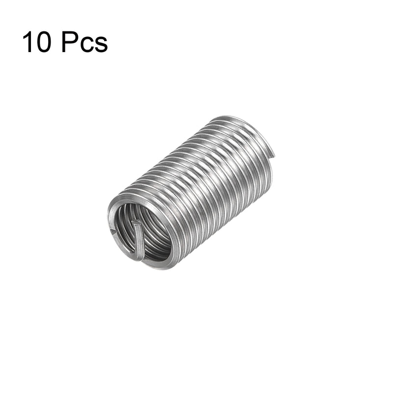 HARFINGTON 10pcs Wire Thread Inserts M12 x 1.75 3D 304 Stainless Steel Helical Coiled Wire Threaded Sleeve