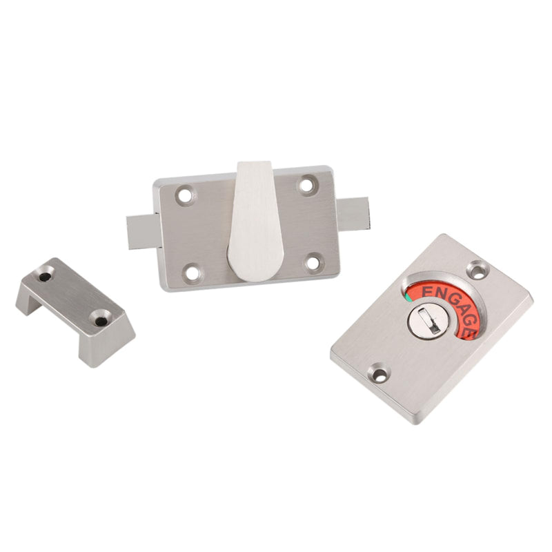 Bathroom Stall Door Latch, Vacant Engaged Toilet Lock, Bathroom Locks for Doors, Door Latch for Public Restroom Toilet Partition