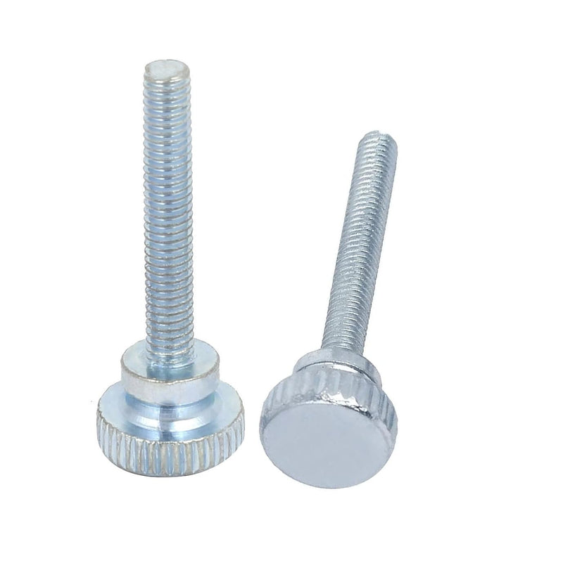 M4 x 25mm Flat Knurled Head Fully Threaded Thumb Screws Bolts Fastener, Thumbscrew Threaded Knurled Grip Knobs Thumb Screw, 20pcs M4 x 25mm