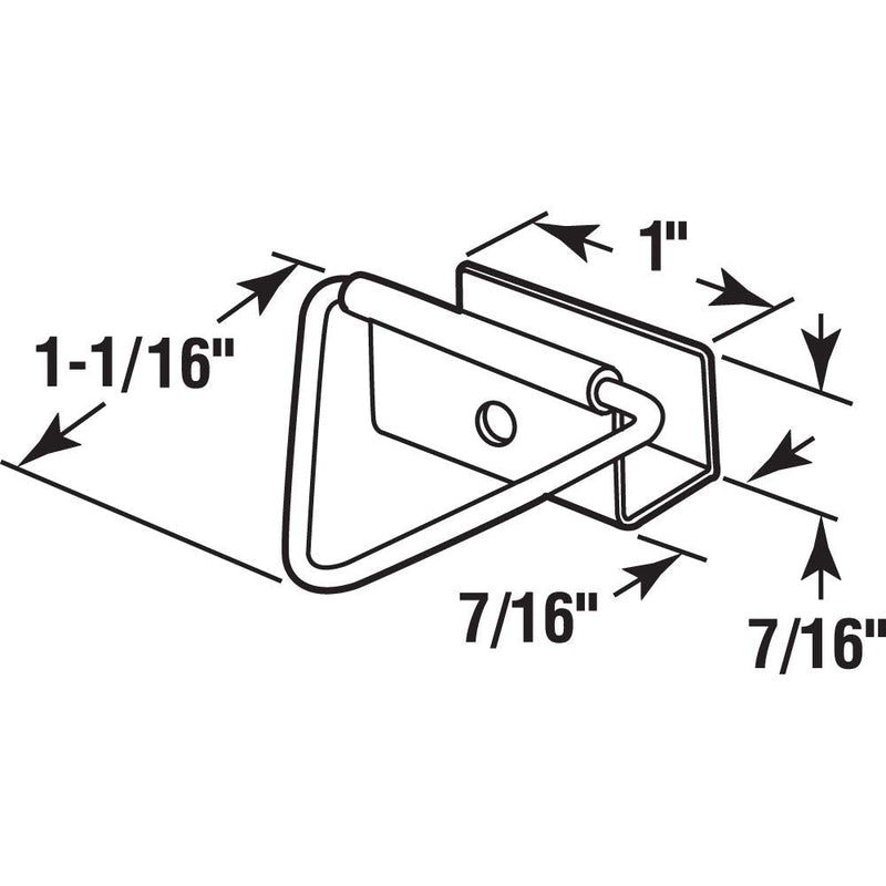 Prime-Line PL 14656 Bottom Latch, 7/16 In., Mill (25 Pack)
