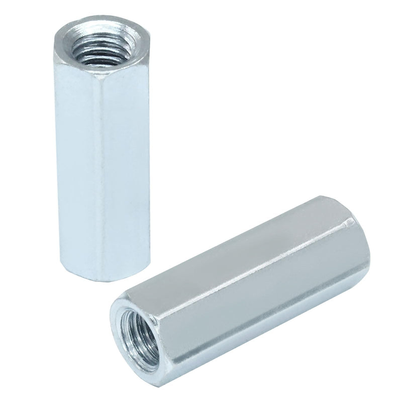 8 Pcs M5 X 0.8-Pitch 20 mm Length Metric Hex Coupling Nuts, 8 mm Width 304 Stainless Steel Threaded Rod Coupling Nut, Polishing Connector for Home Garage Repairs M5*20-8PCS