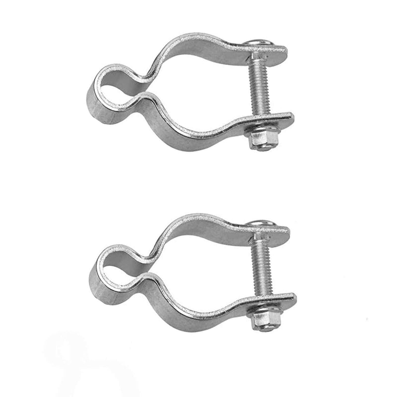 2 Pack 1-5/8inch Chain Link Fence Frame Gate Post Hinge/Galvanized Steel Zinc Plated Pipe Gate Hinge for 1-5/8 Outside Diameter Post/Pipe, Nut/Bolt Included for Hinge 1-5/8 Inch