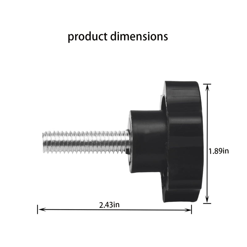 (4pcs) 481625-01 Wing Nut Knob 3/8"-16 x 1-1/4" For Scag Grass Catcher Cheetah Turf Tiger & More,Fits SFZ48-18FR SCZ61RD-31FX SFW48-16BV SFZ48-18FR SCZ52V-23FX