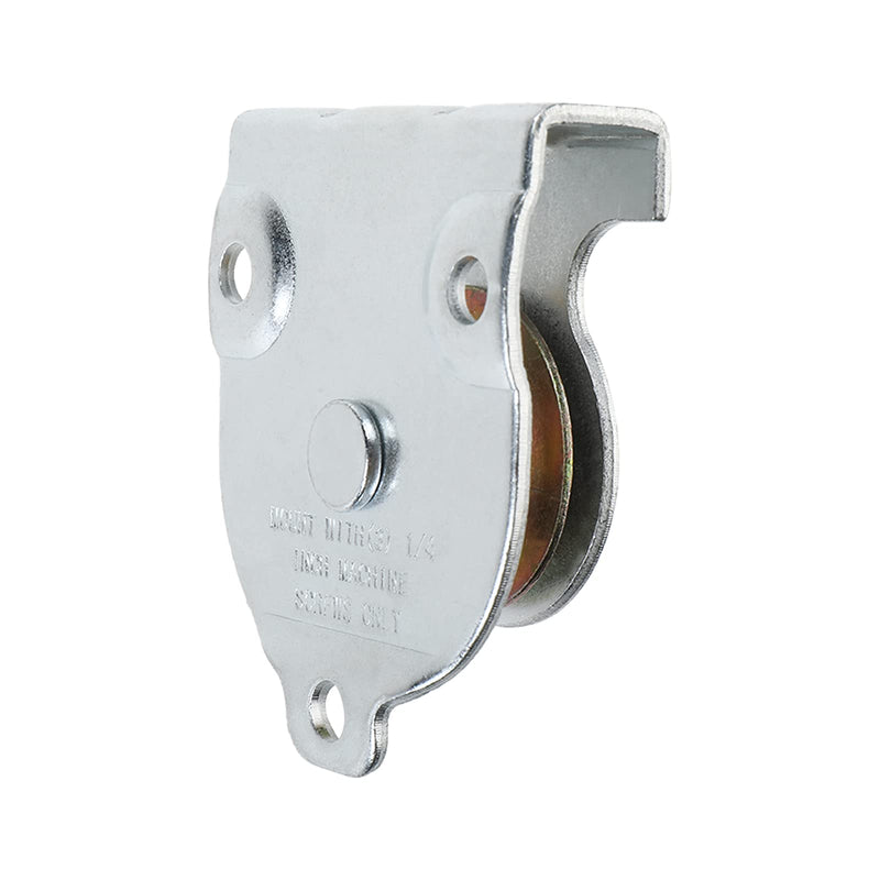Ceiling Mount Single Pulley 1-1/2 Inch Wall Mount Pulley Ceiling Pulley for 3/8" Wire or Rope, 4 Packs (1)