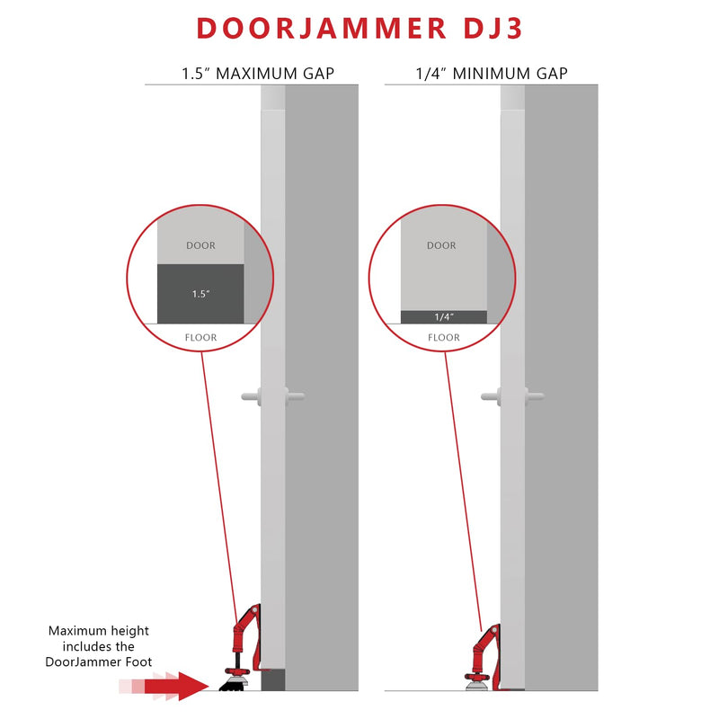 DJ3 Portable Door Lock Brace for Home Security and Personal Protection | Hotel Room, Apartment Safety, Travel Door Stopper | Easy Installation, Compact Design DJ3 - Travel Size - NewNest Australia