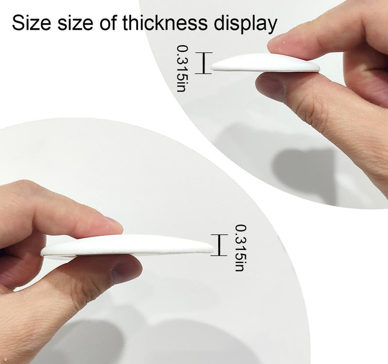 6 Pcs Door Stop Wall Protector. 3.15" and 2" Large White Silicone Door Bumpers with Strong Thickened Adhesive of Rubber Knob, Round Wall Shield Cushion. Door Knob Wall Protector. Small Size 2"(6 PCS)