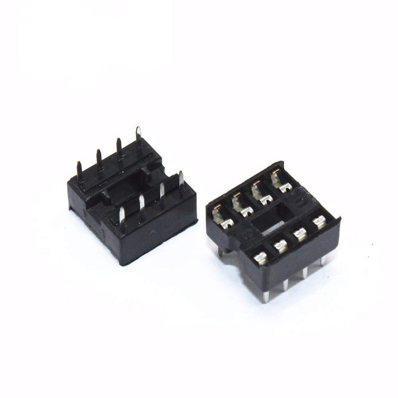 60pcs 2 Row 8 Flat Pins DIP-8 8DIP 8 DIP IC Solder Type Sockets Adapter for NE555P LM386N LM358 etc.
