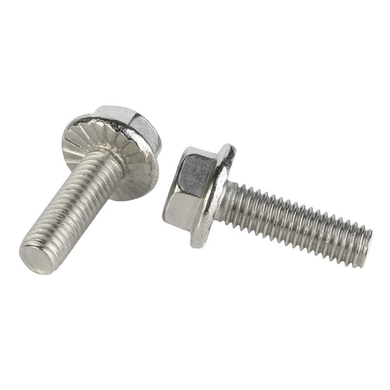 M8 x 20mm Flanged Hex Head Bolts Flange Hexagon Screws, Stainless Steel 304, DIN 6921, 20 PCS M8-1.25 x 20mm