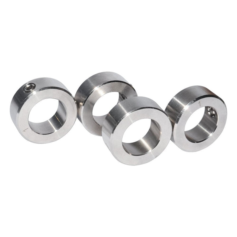 5/8 Inch Bore Shaft Collar Stainless Steel Silvery Out Diameter 1.125 inches for DIY 4Pcs 5/8" 304 Stainless Steel