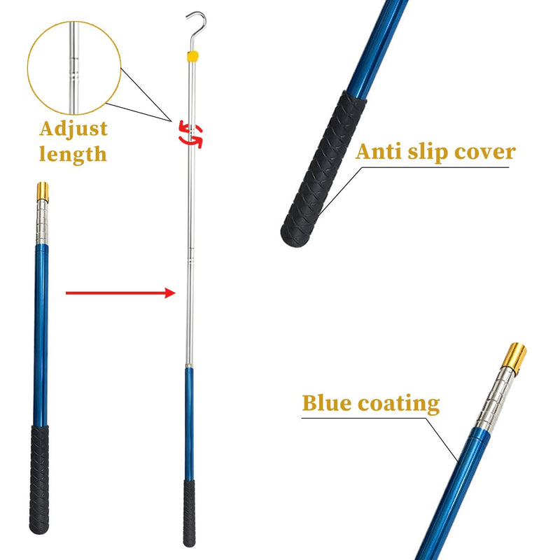 Attic Ladder Door Pull Down Hook Cord Stair System Parts, Rope with Handle for Attic Extension Ladder Pull Down System Hook Cord Kit Rope Replacement