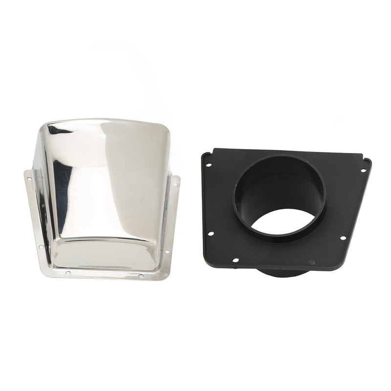Astibym Boat Cowl Vent , Weatherproof High Strength Glossy 304 Stainless Steel Boats Cowl Ventilator with Nylon Base for Yachts Ships