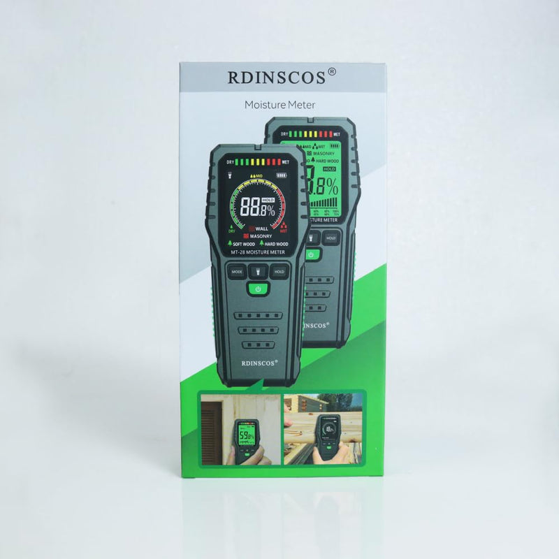 Pinless Moisture Meter for Walls,Wood Moisture Meter for Lumber,Floor Water Leak Detector Lumber Moisture Tester on Softwood and Hardwood,Firewood, Masonry(Pinless moisture meter) Pinless moisture meter