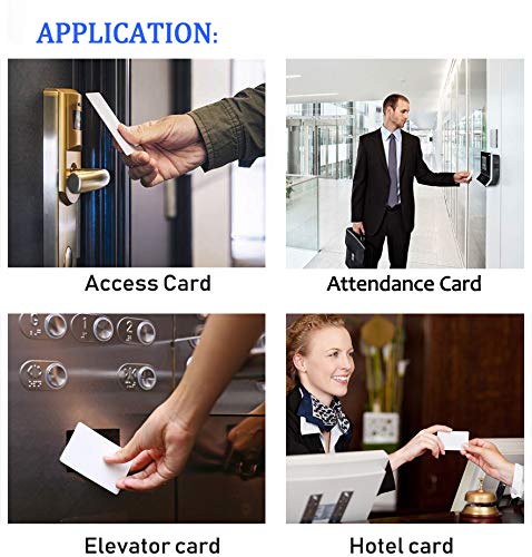LEXI 20pcs Rewritable UID Smart Card, 13.56MHz Changeable RFID PVC Blank Card for 1K S50 MF1 Mi-fare Door Access Control, Block 0 Sector