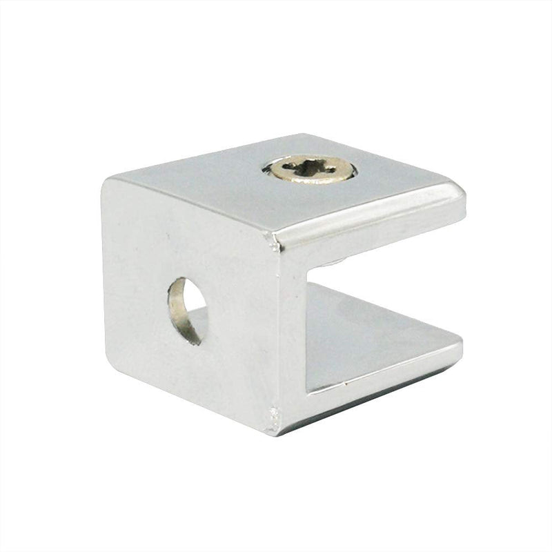 Glass Shelf Bracket Glass Clamp Holder Adjustable Clamp Shelf Clip for 8-10mm Thickness - 4 Pack