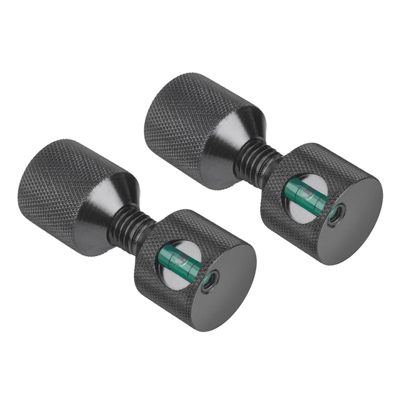 1-1/8" Two Hole Pins Built-in Level 6061 Aluminum 2 Hole Flange Alignment Pin with Anodized Oxide Black Finish 4Pcs 4